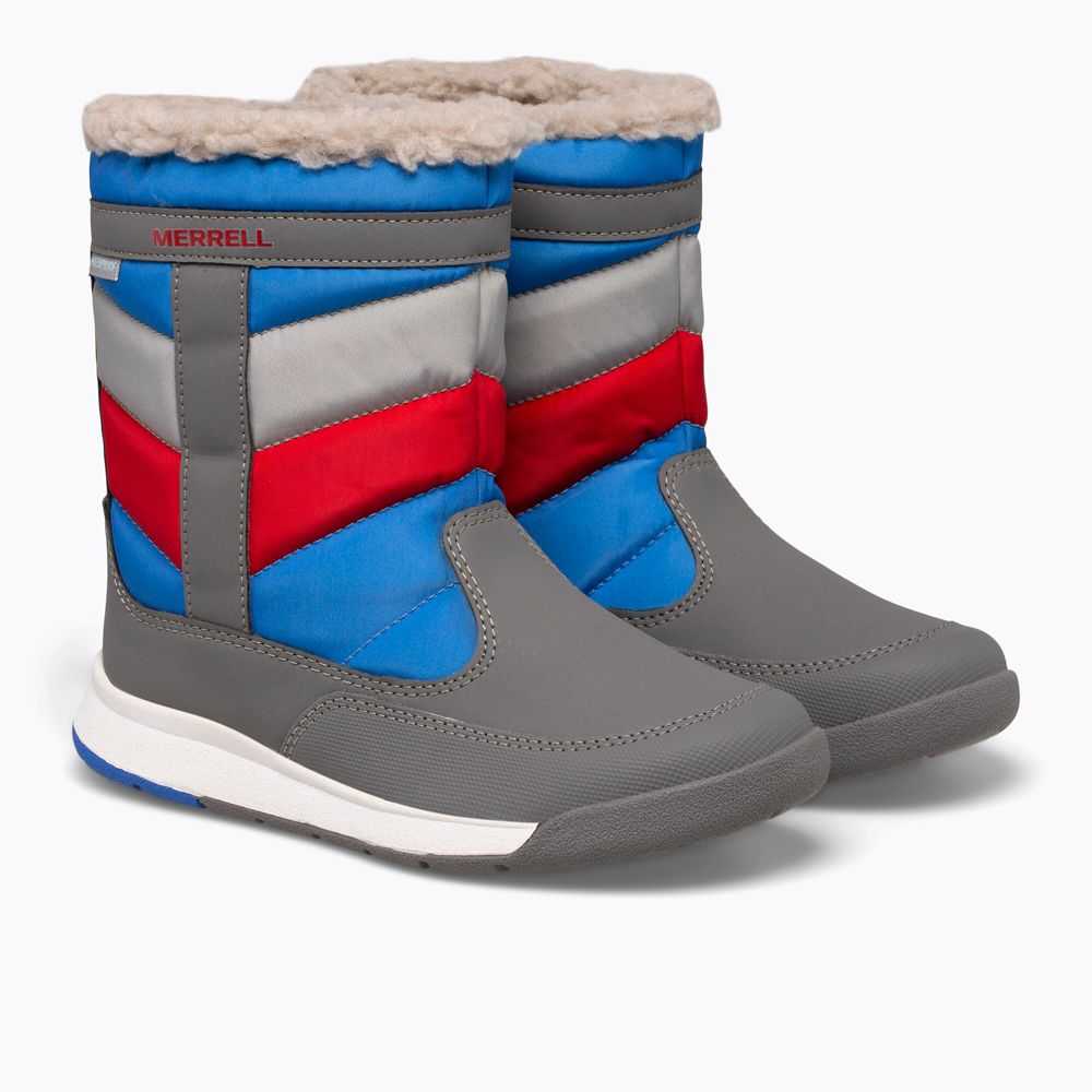 Boys' Merrell Alpine Puffer Waterproof Boots Grey/Royal/Red | Israel-4367012