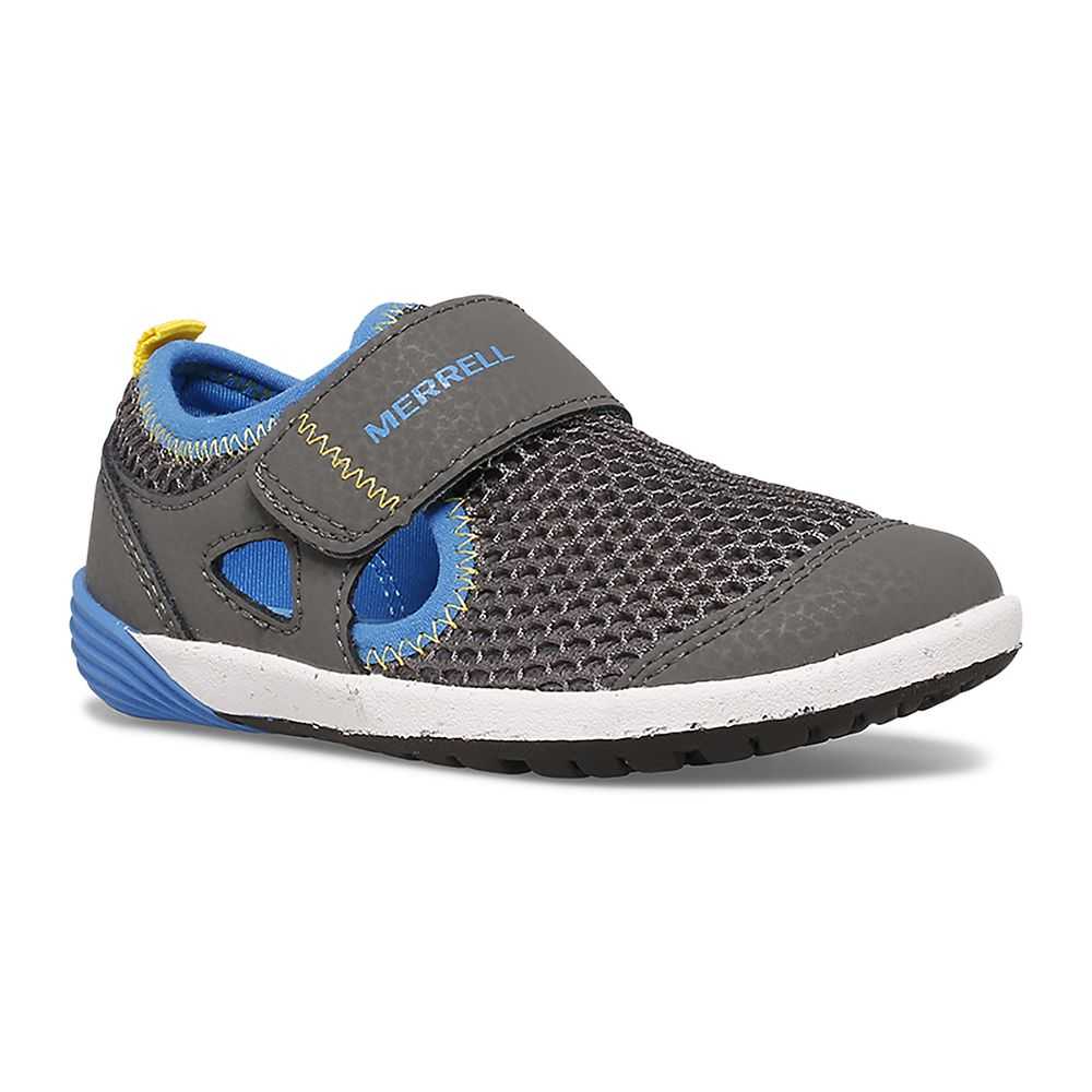 Boys' Merrell Bare Steps® H2O Sneakers Grey/Black/Royal | Israel-2793186