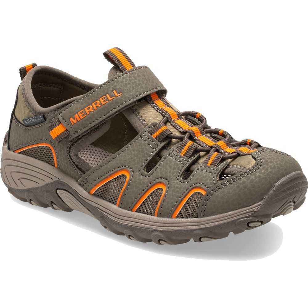 Boys' Merrell Hydro H2O Sandals Grey/Orange | Israel-6183907