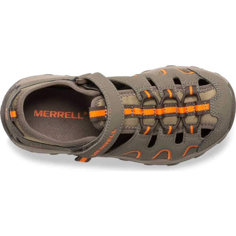 Boys' Merrell Hydro H2O Sandals Grey/Orange | Israel-6183907