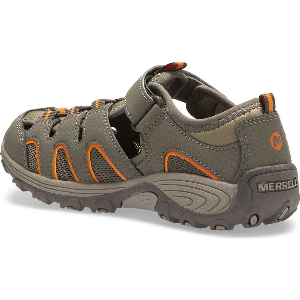 Boys' Merrell Hydro H2O Sandals Grey/Orange | Israel-6183907