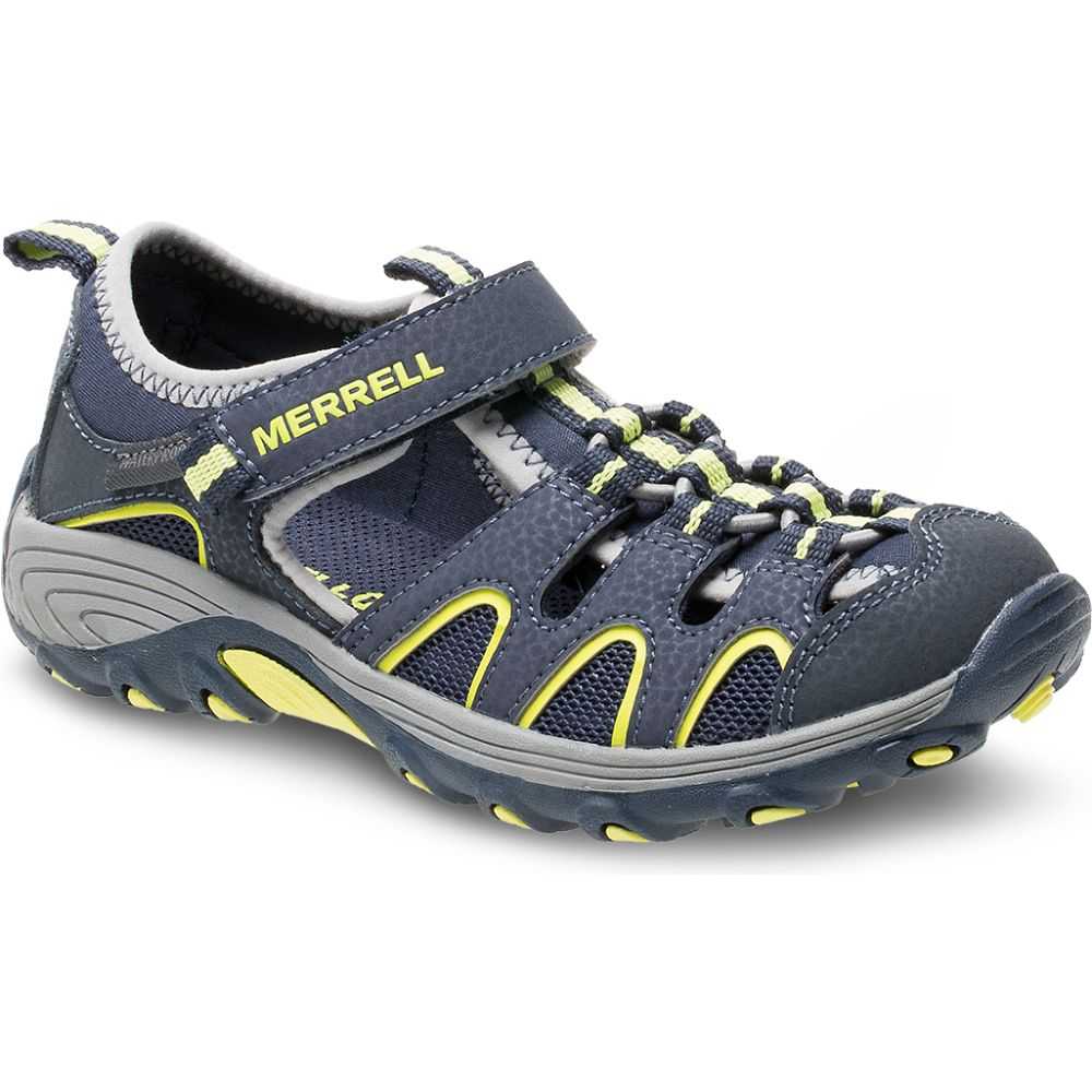 Boys\' Merrell Hydro H2O Sandals Navy/Light Green | Israel-683471