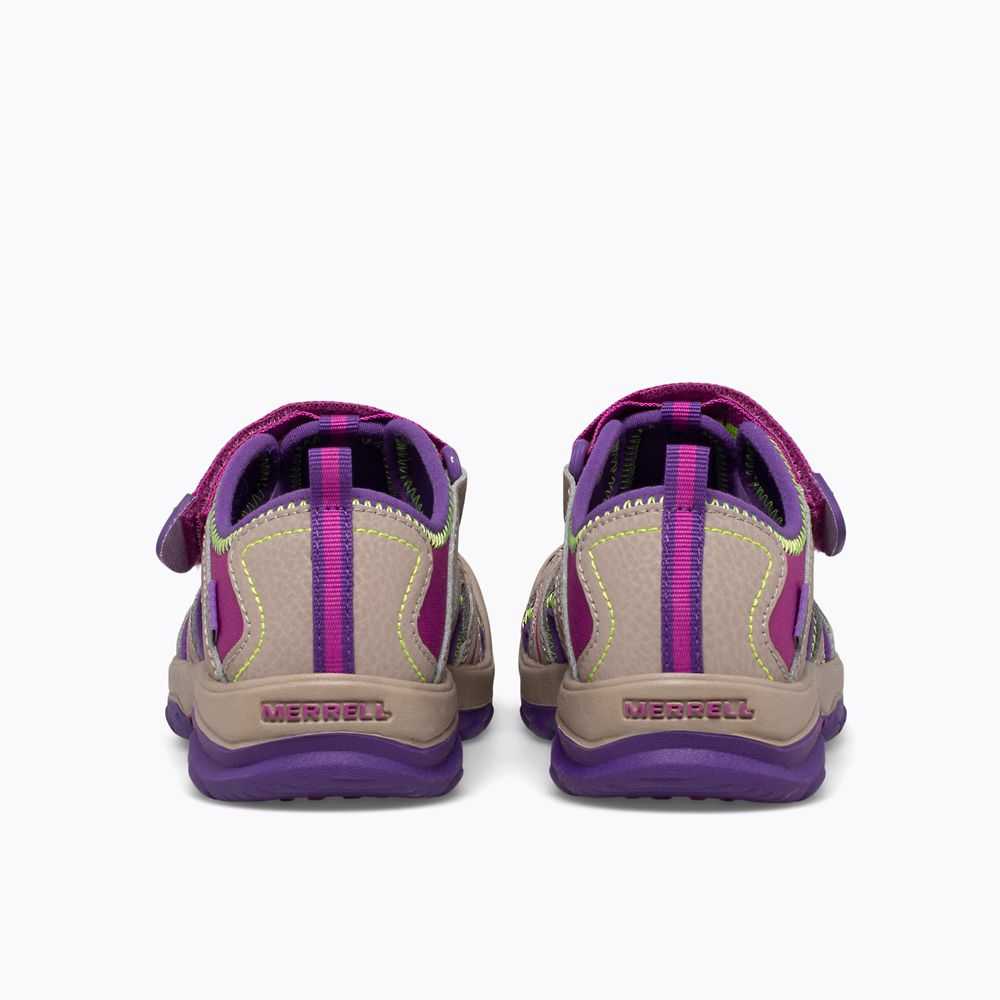 Boys' Merrell Hydro Sandals Brown/Purple | Israel-368294