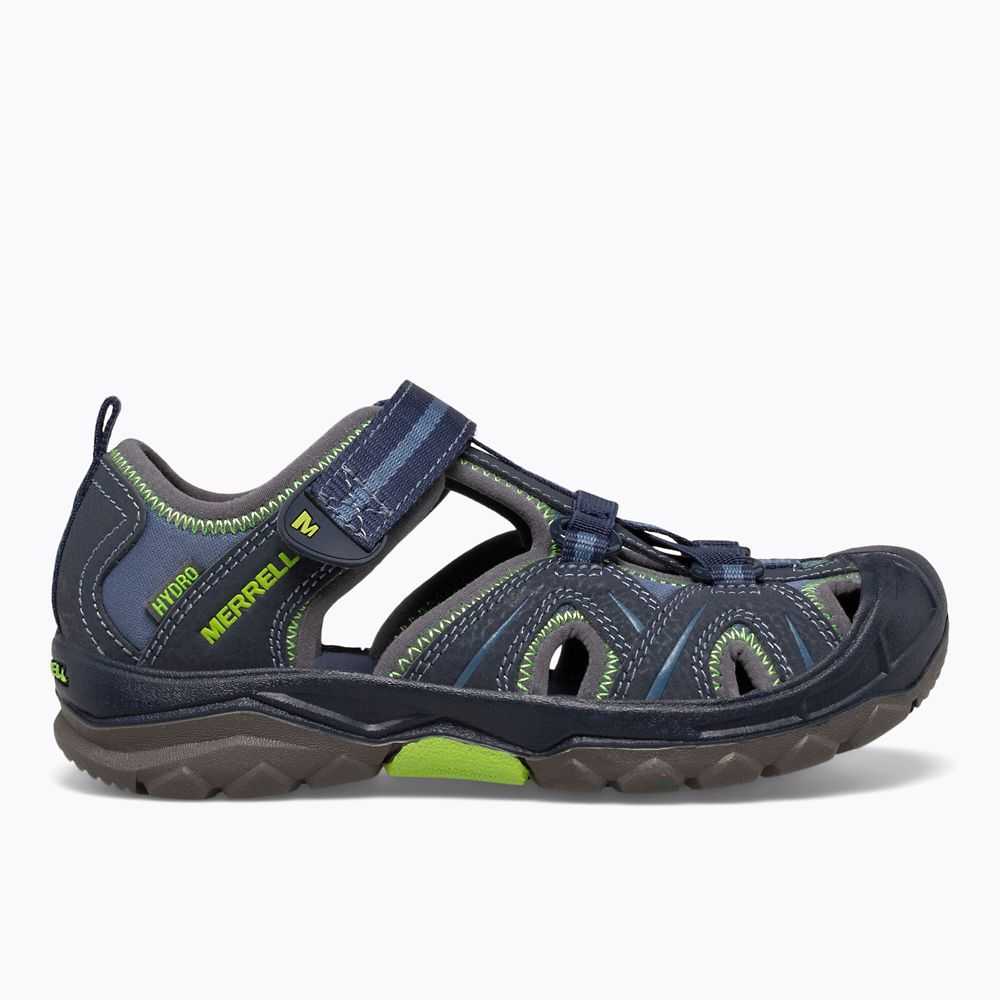 Boys\' Merrell Hydro Water Shoes Navy/Green | Israel-683140