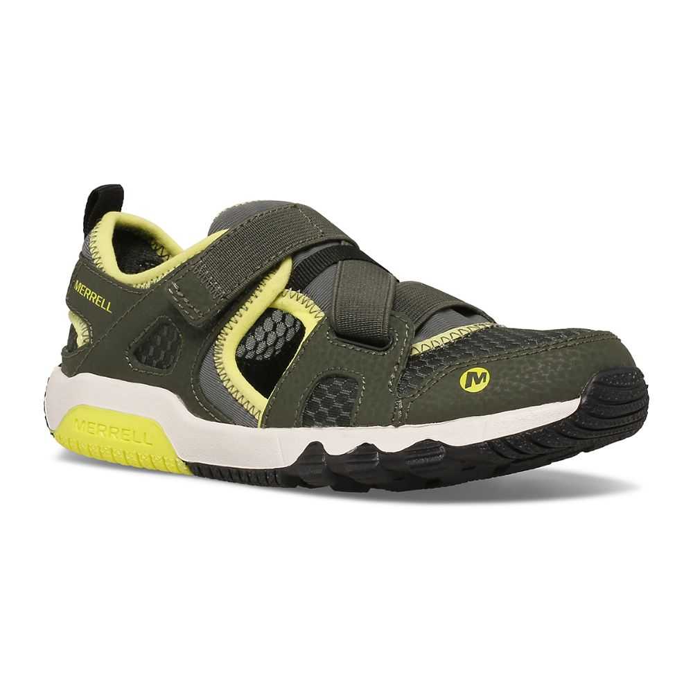 Boys' Merrell Hydro Water Shoes Olive/Light Green | Israel-0182467