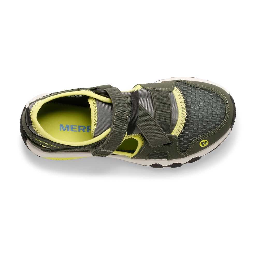 Boys' Merrell Hydro Water Shoes Olive/Light Green | Israel-0182467