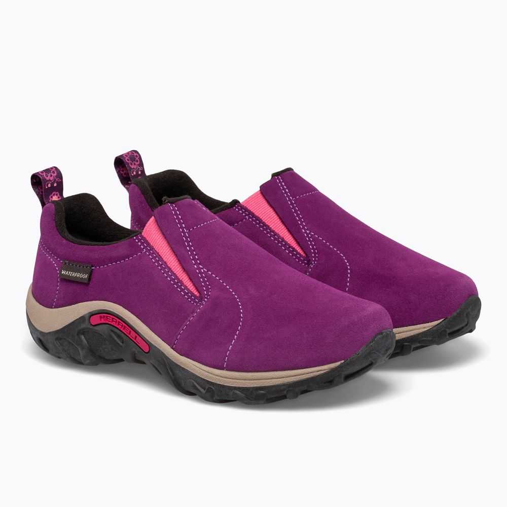 Boys' Merrell Jungle Moc Frosty Waterproof Slip On Shoes Fuchsia | Israel-1398706