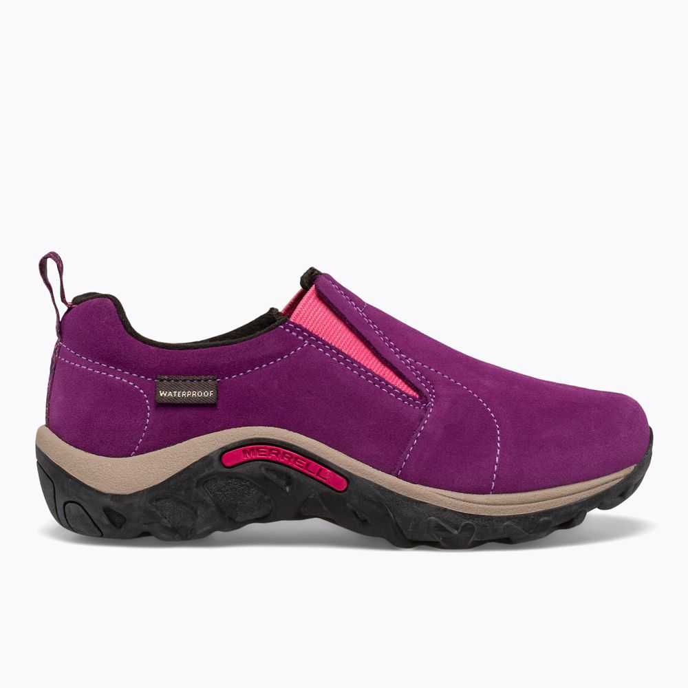 Boys\' Merrell Jungle Moc Frosty Waterproof Slip On Shoes Fuchsia | Israel-1398706