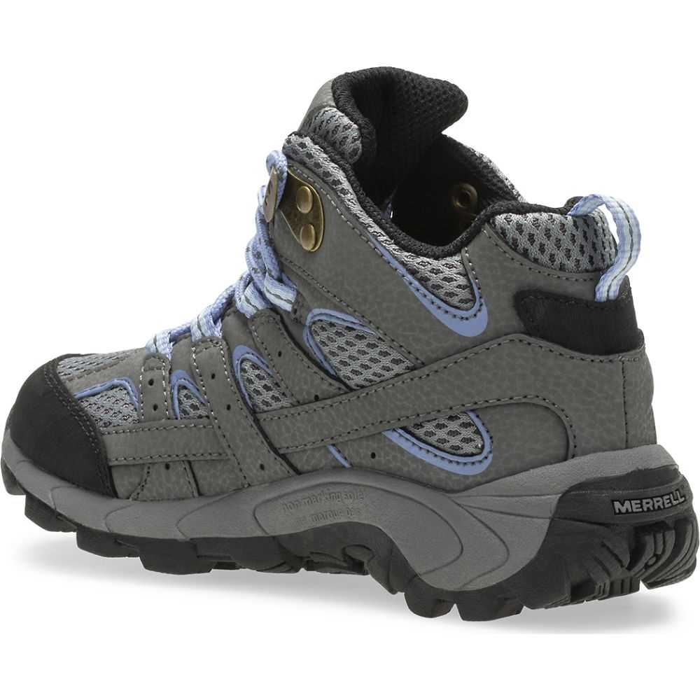 Boys' Merrell Moab 2 Mid Waterproof Hiking Boots Grey | Israel-4863172