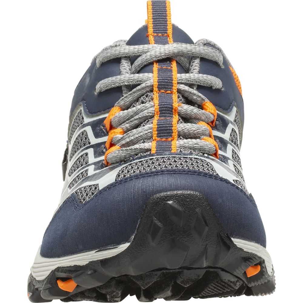 Boys' Merrell Moab FST Low Sneakers Navy/Grey/Orange | Israel-2139478