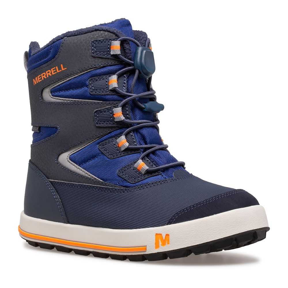 Boys' Merrell Snow Bank 3.0 Snow Boots Navy/ Orange | Israel-1076482