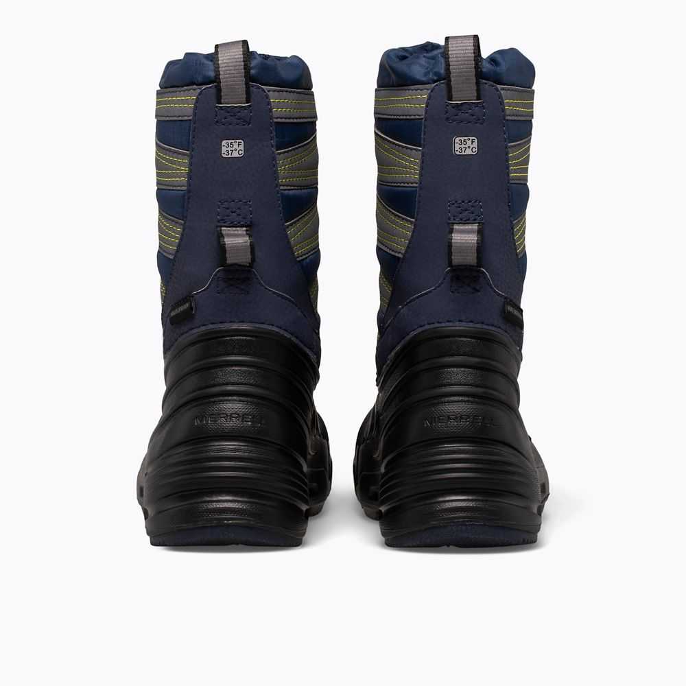 Boys' Merrell Snow Quest Lite 3.0 Snow Boots Navy/Black/Grey | Israel-812960