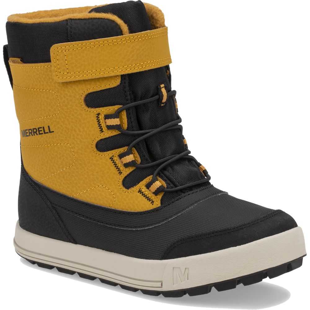 Boys' Merrell Snowstorm Snow Boots Brown Yellow/Black | Israel-167943