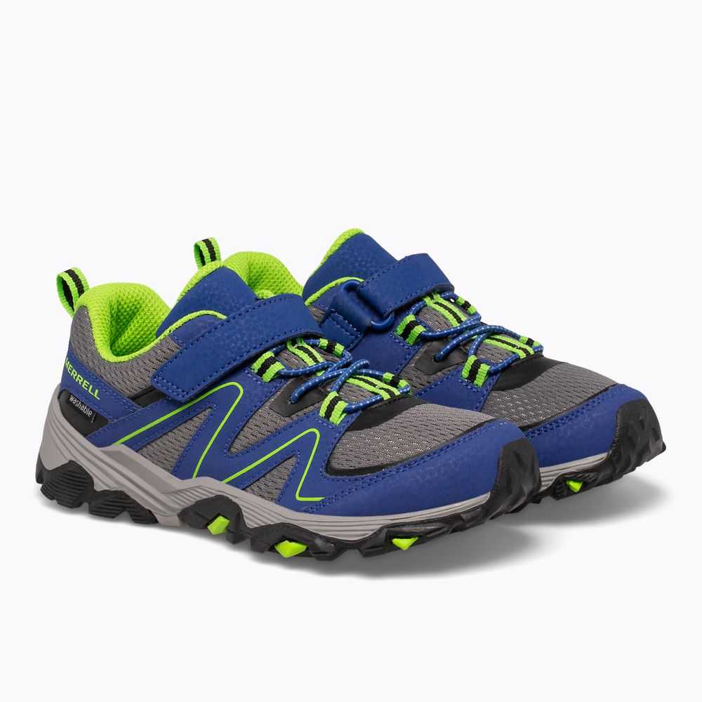 Boys' Merrell Trail Quest Sneakers Blue/Green | Israel-1436087