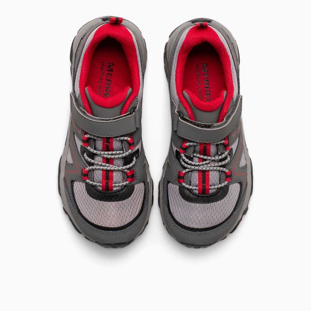 Boys' Merrell Trail Quest Sneakers Grey/Red/Black | Israel-698027