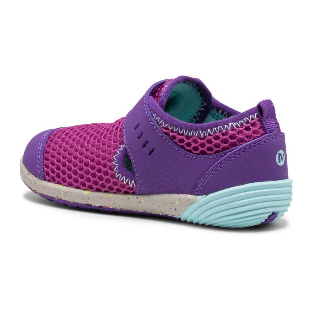 Girls' Merrell Bare Steps® H2O Sneakers Purple/Turquoise | Israel-704812