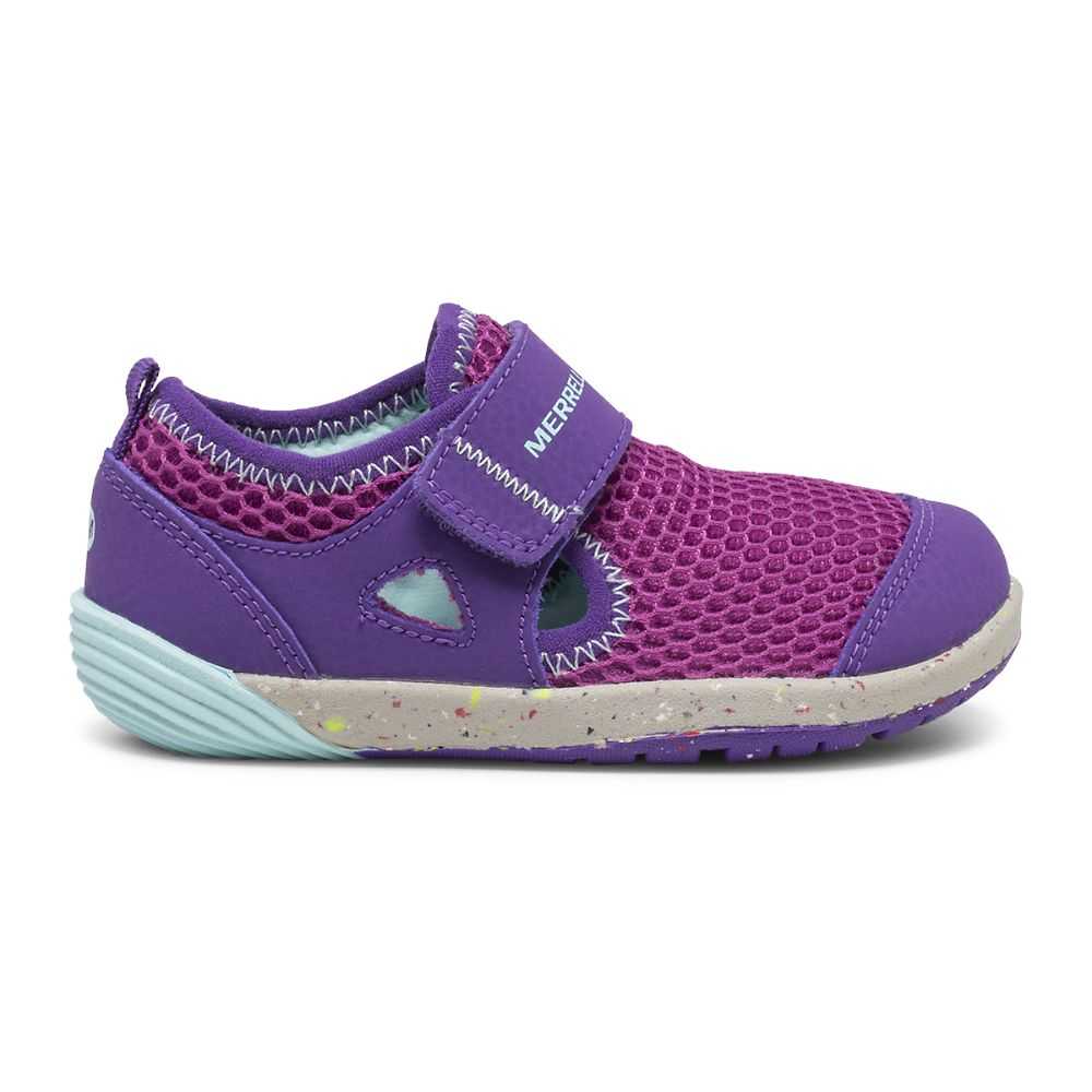 Girls\' Merrell Bare Steps® H2O Sneakers Purple/Turquoise | Israel-704812