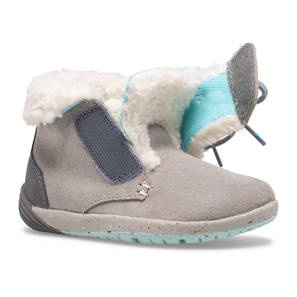 Girls' Merrell Bare Steps® Winter Boots Grey/Turquoise | Israel-984762