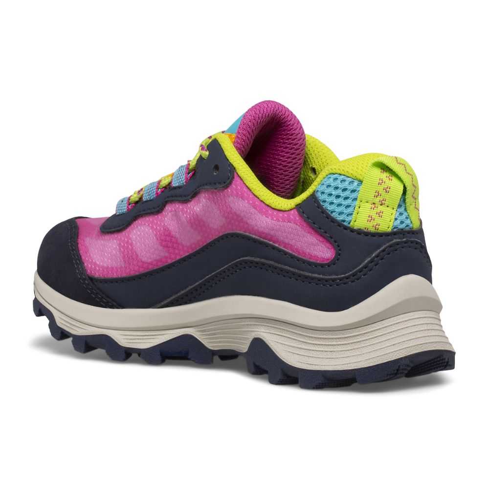 Girls' Merrell Moab Speed Low Waterproof Sneakers Navy/Multicolor | Israel-4087391