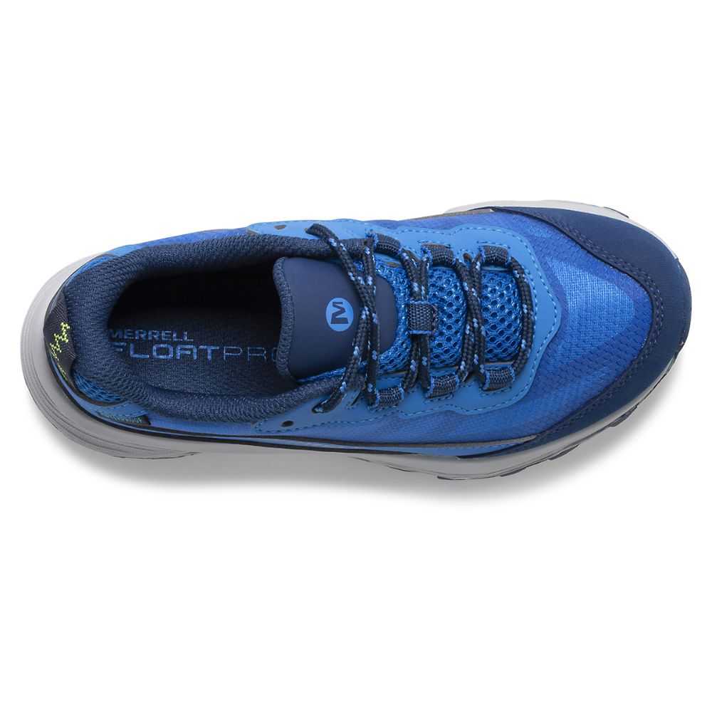 Girls' Merrell Moab Speed Low Waterproof Sneakers Blue | Israel-419807