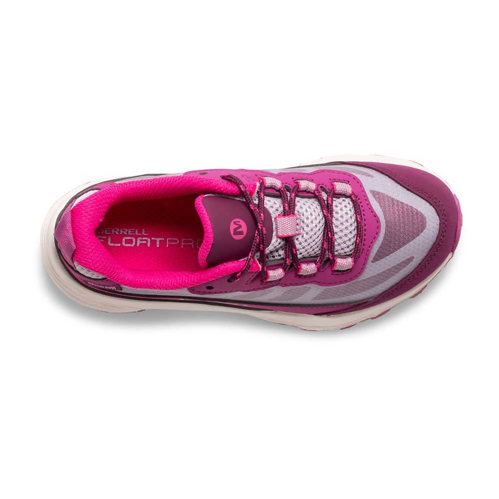 Girls' Merrell Moab Speed Low Waterproof Sneakers Grey/Fuchsia | Israel-604739