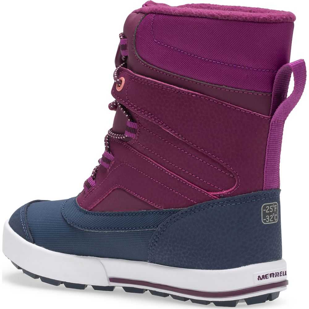 Girls' Merrell Snow Bank 2.0 Snow Boots Purple | Israel-2309418