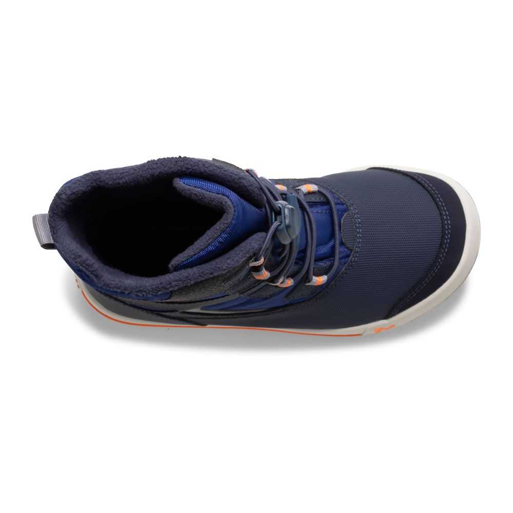 Girls' Merrell Snow Bank 3.0 Snow Boots Navy/ Orange | Israel-9687024