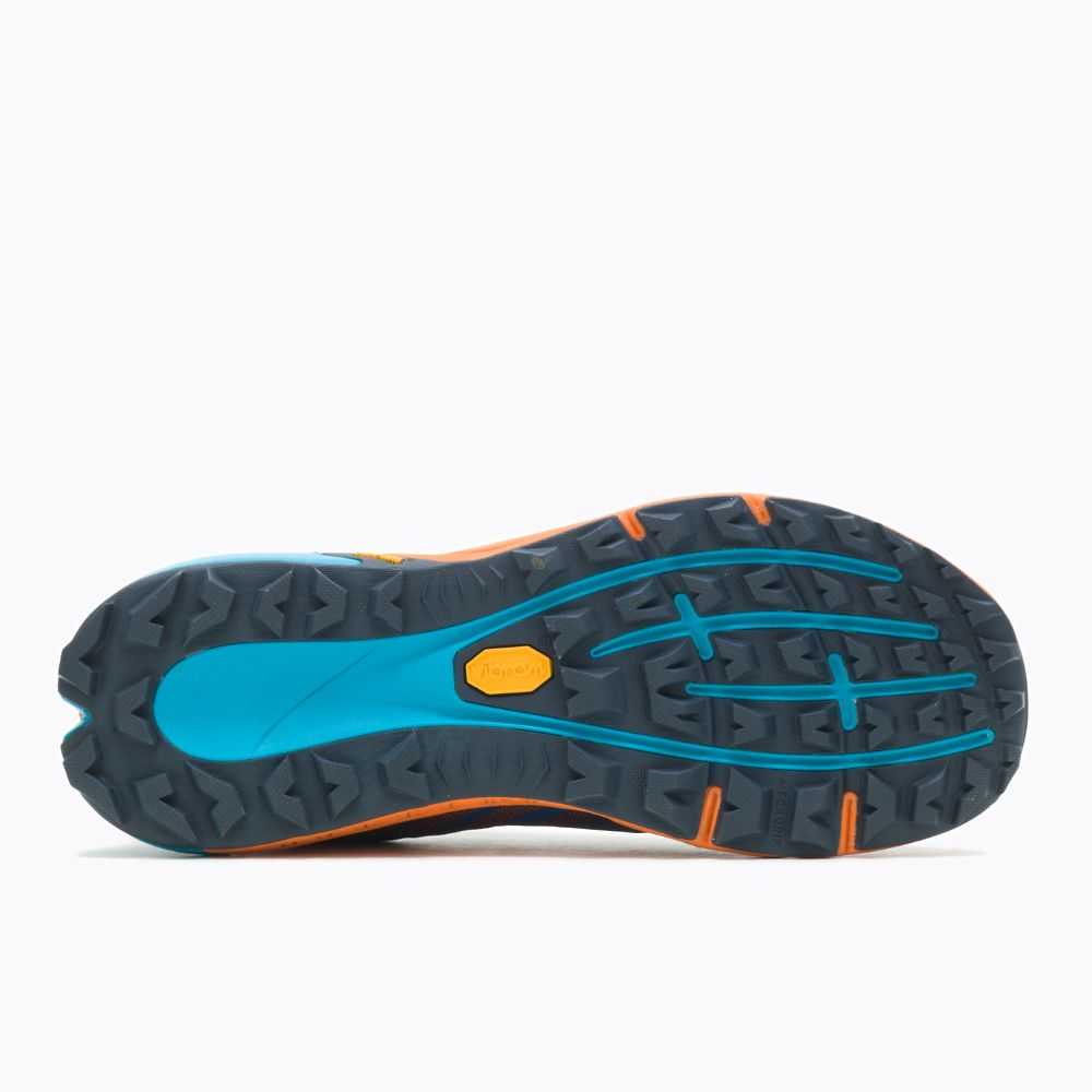 Men's Merrell Agility Peak 4 Walking Shoes Azure/Orange | Israel-6278149