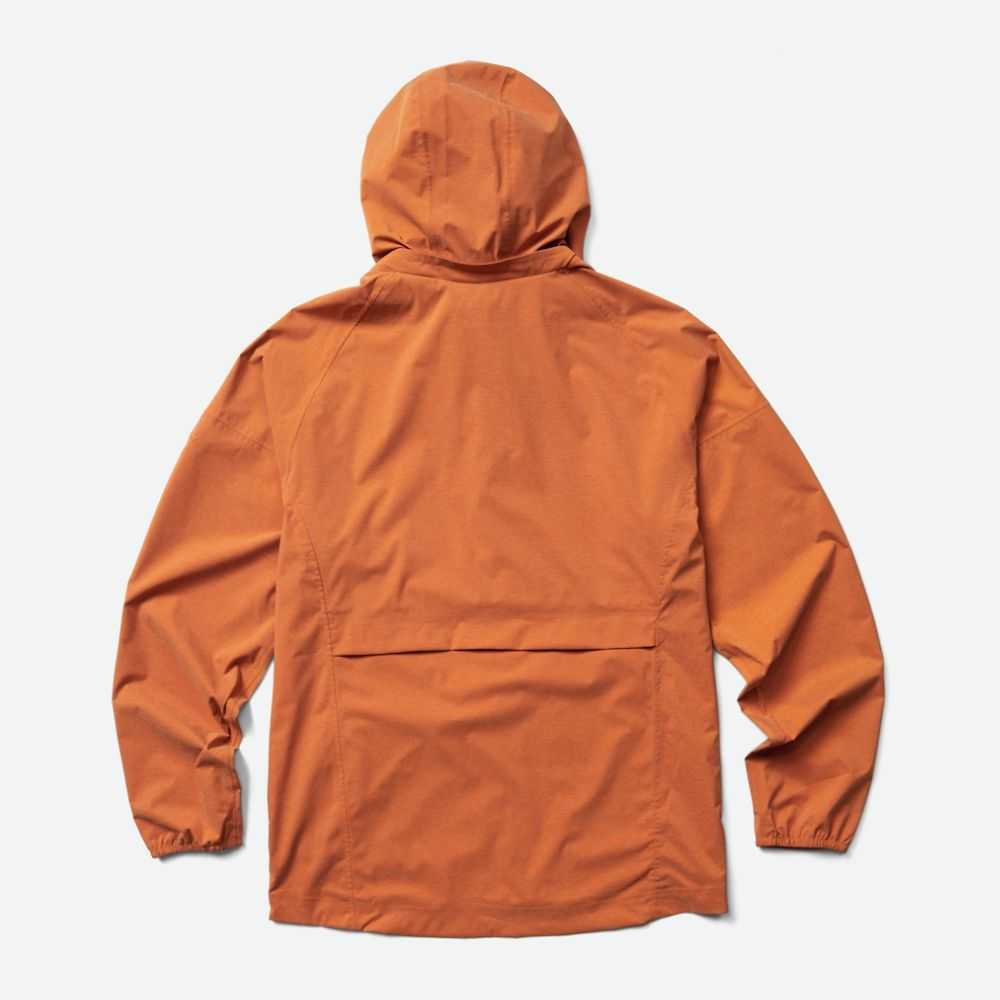 Men's Merrell Alpine Rain Jackets Brown/Orange | Israel-932064