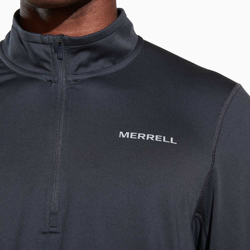 Men's Merrell BetaTherm Sweatshirts Black | Israel-031497