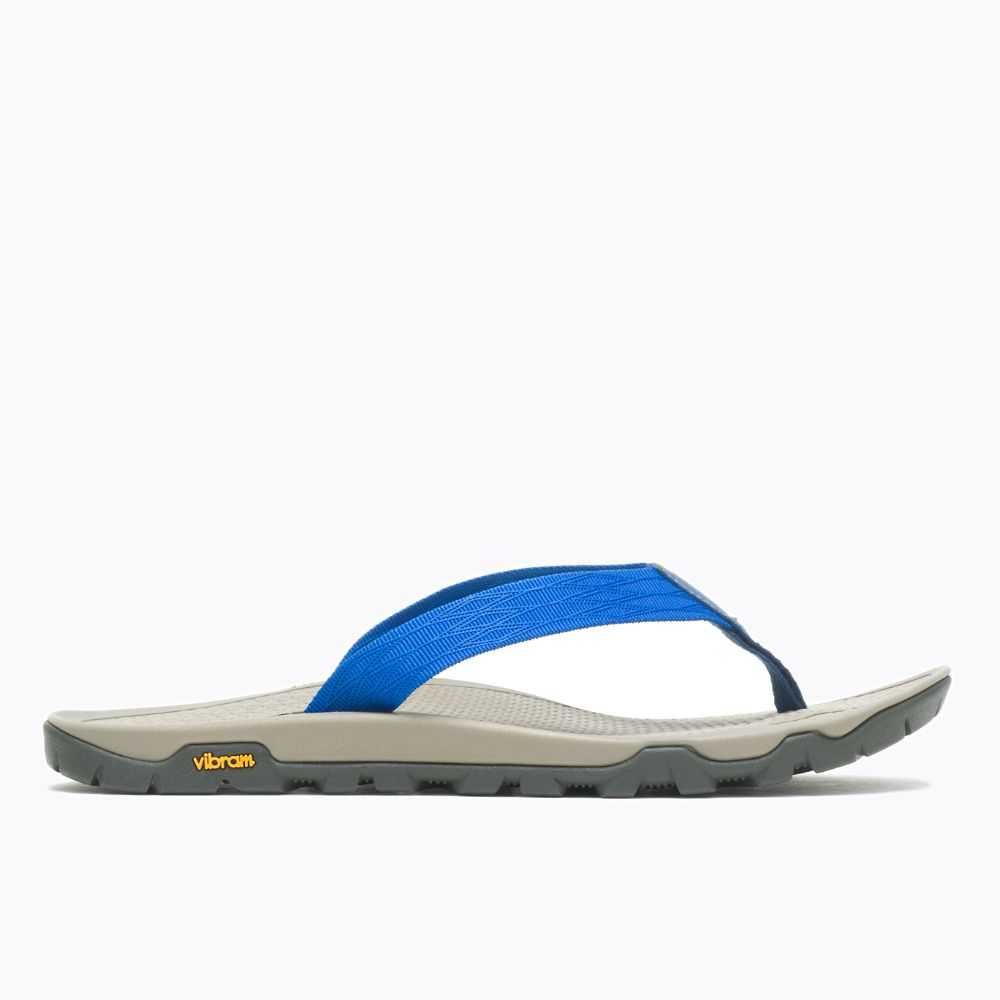 Men\'s Merrell Breakwater Flip Flops Blue | Israel-807461