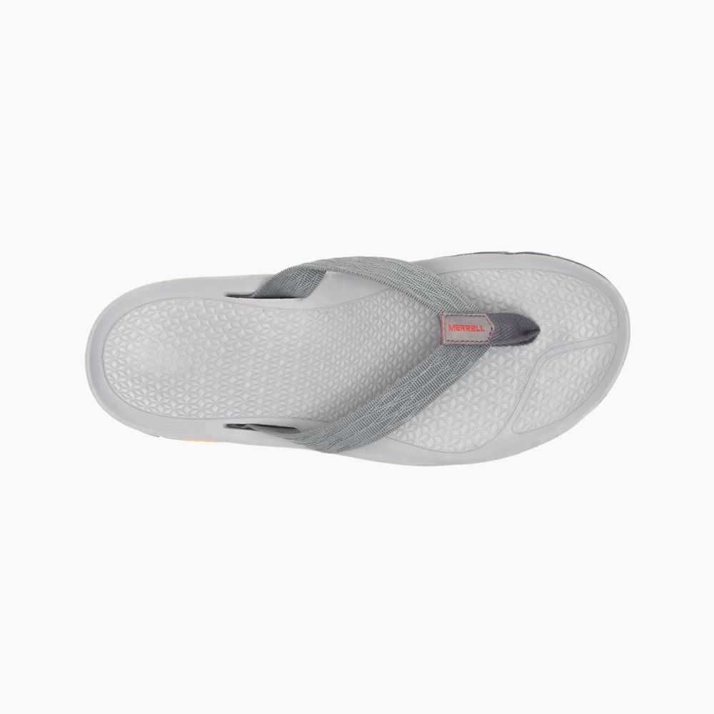 Men's Merrell Breakwater Flip Flops Deep Grey | Israel-046872