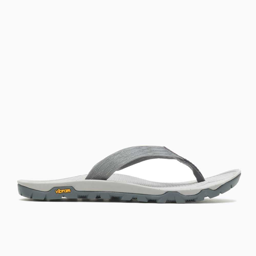 Men\'s Merrell Breakwater Flip Flops Deep Grey | Israel-046872