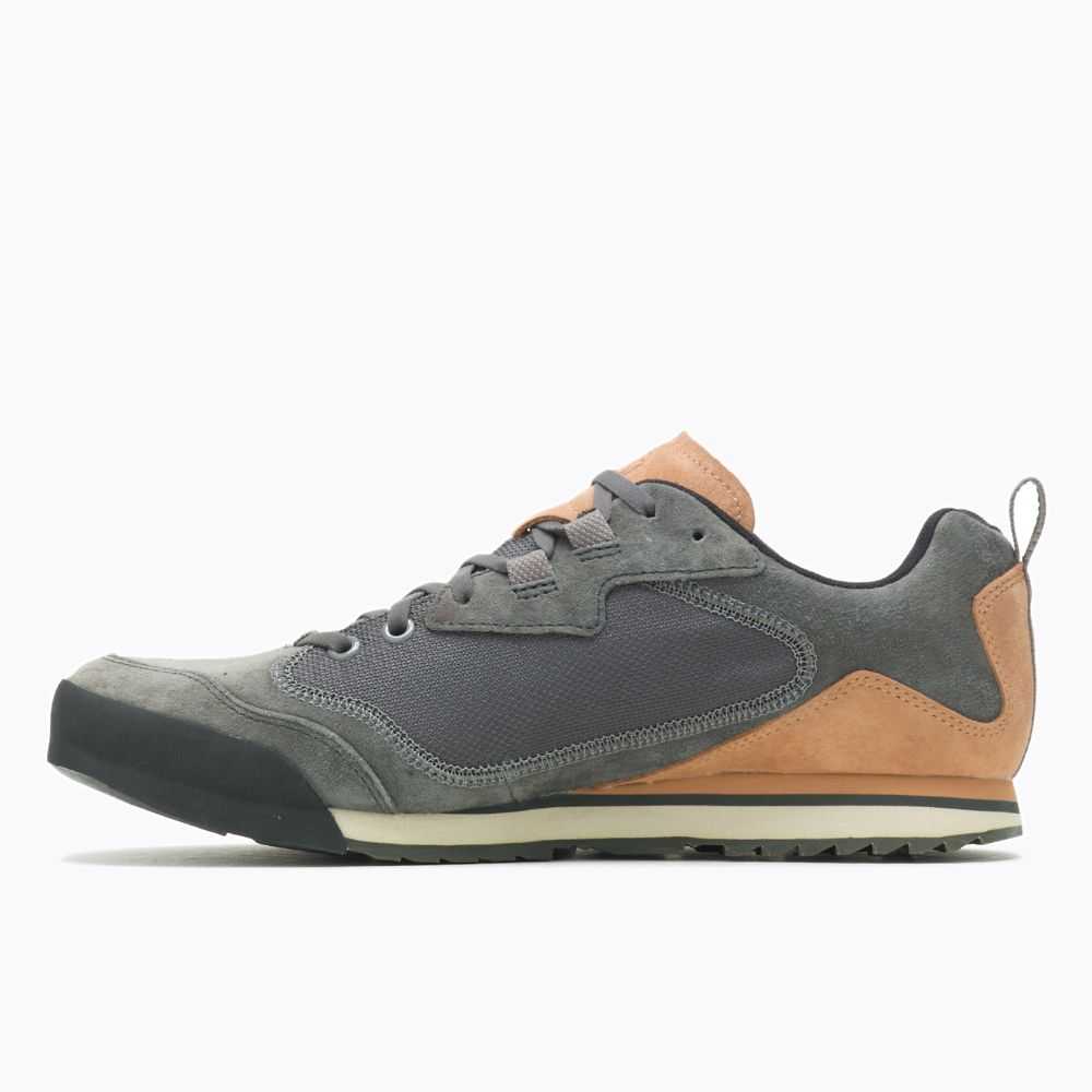 Men's Merrell Burnt Rock Travel Suede Sneakers Grey | Israel-760328