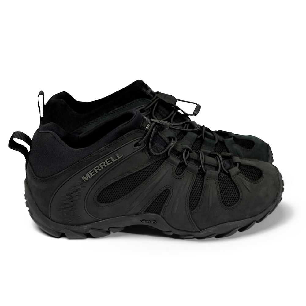 Men's Merrell Cham 8 Stretch Tactical Work Shoes Black | Israel-924836