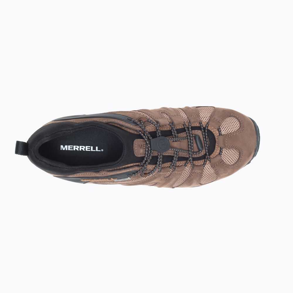 Men's Merrell Chameleon 8 Stretch Waterproof Sneakers Brown | Israel-3602987