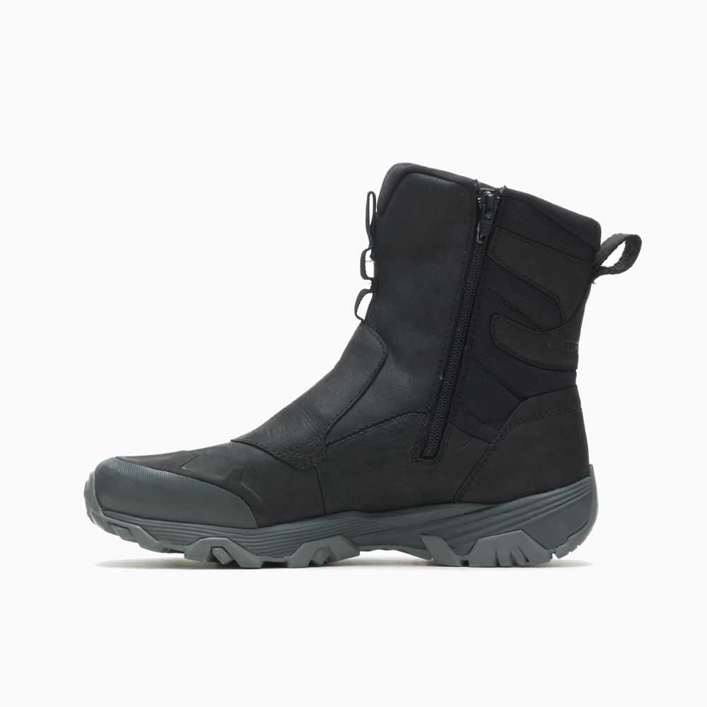 Men's Merrell Coldpack Ice+ 8 Zip Polar Waterproof Hiking Boots Black | Israel-471802