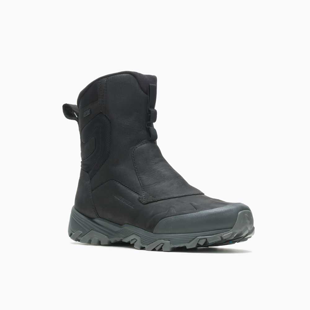 Men's Merrell Coldpack Ice+ 8 Zip Polar Waterproof Hiking Boots Black | Israel-471802