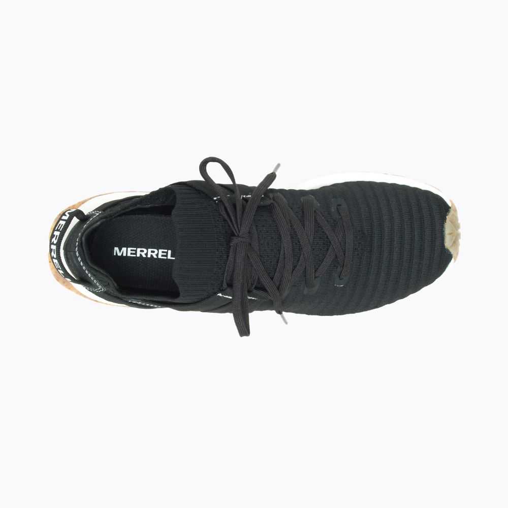 Men's Merrell Embark Lace Sneakers Black/White | Israel-4028136