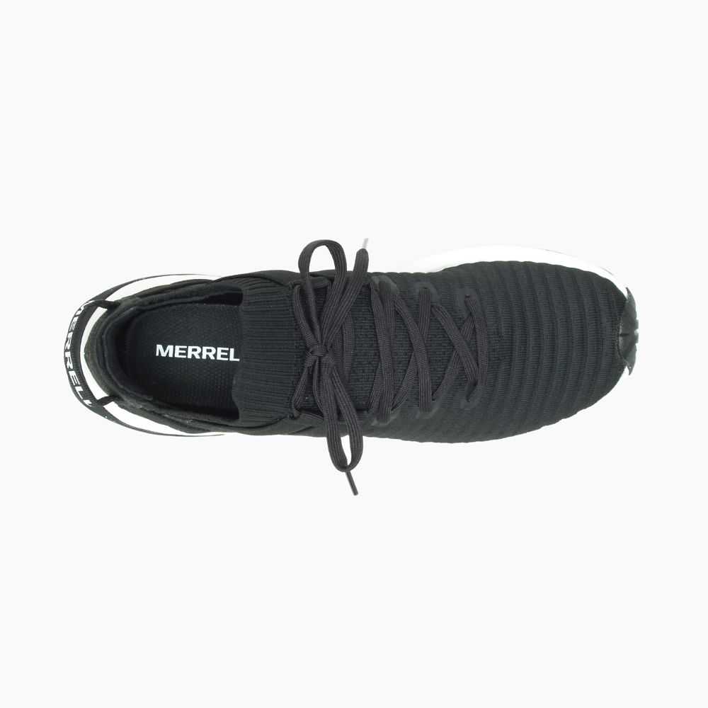 Men's Merrell Embark Lace Wide Width Sneakers Black/White | Israel-486703