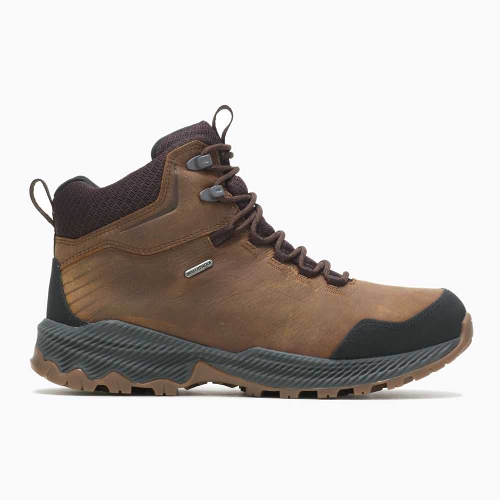 Men\'s Merrell Forestbound Mid Waterproof Hiking Boots Brown | Israel-091683