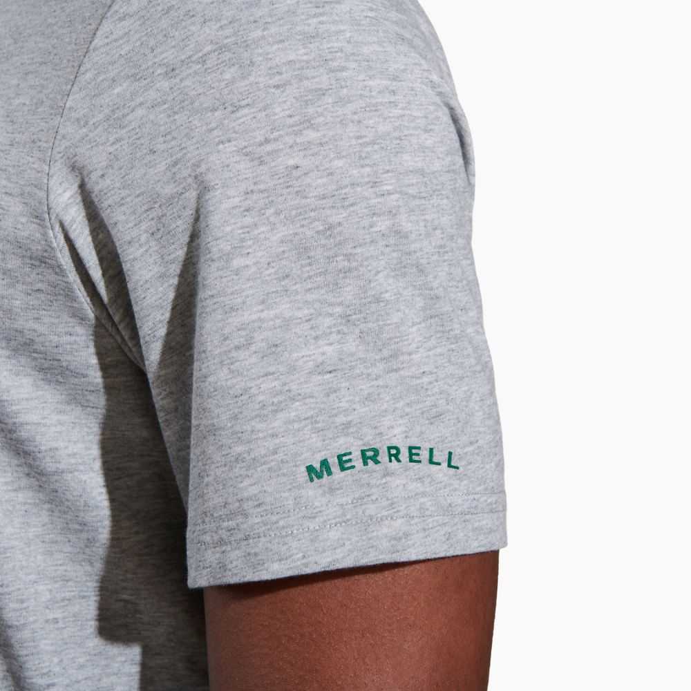 Men's Merrell Hike T Shirts Grey | Israel-893724