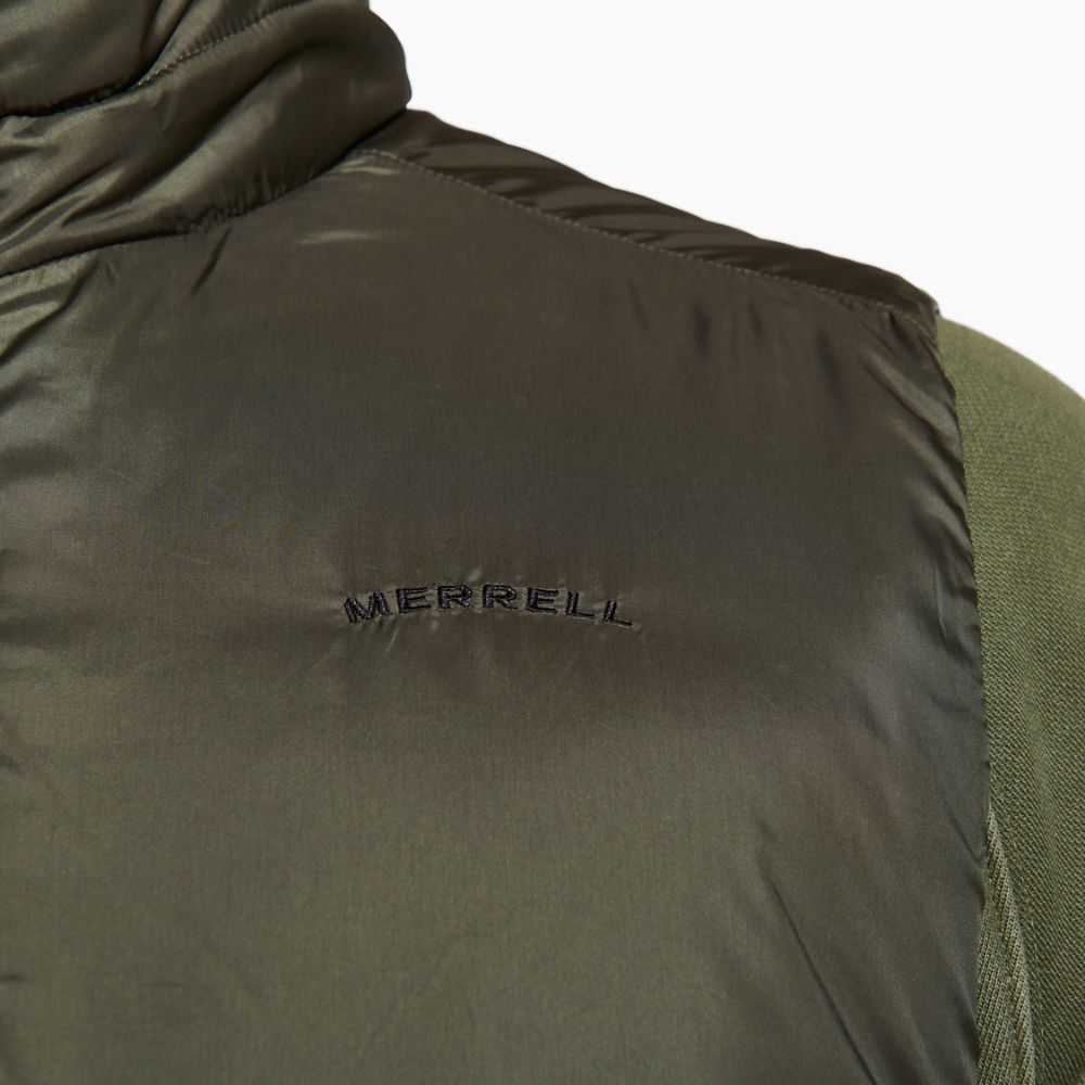 Men's Merrell Insulated Rain Jackets Olive | Israel-207491