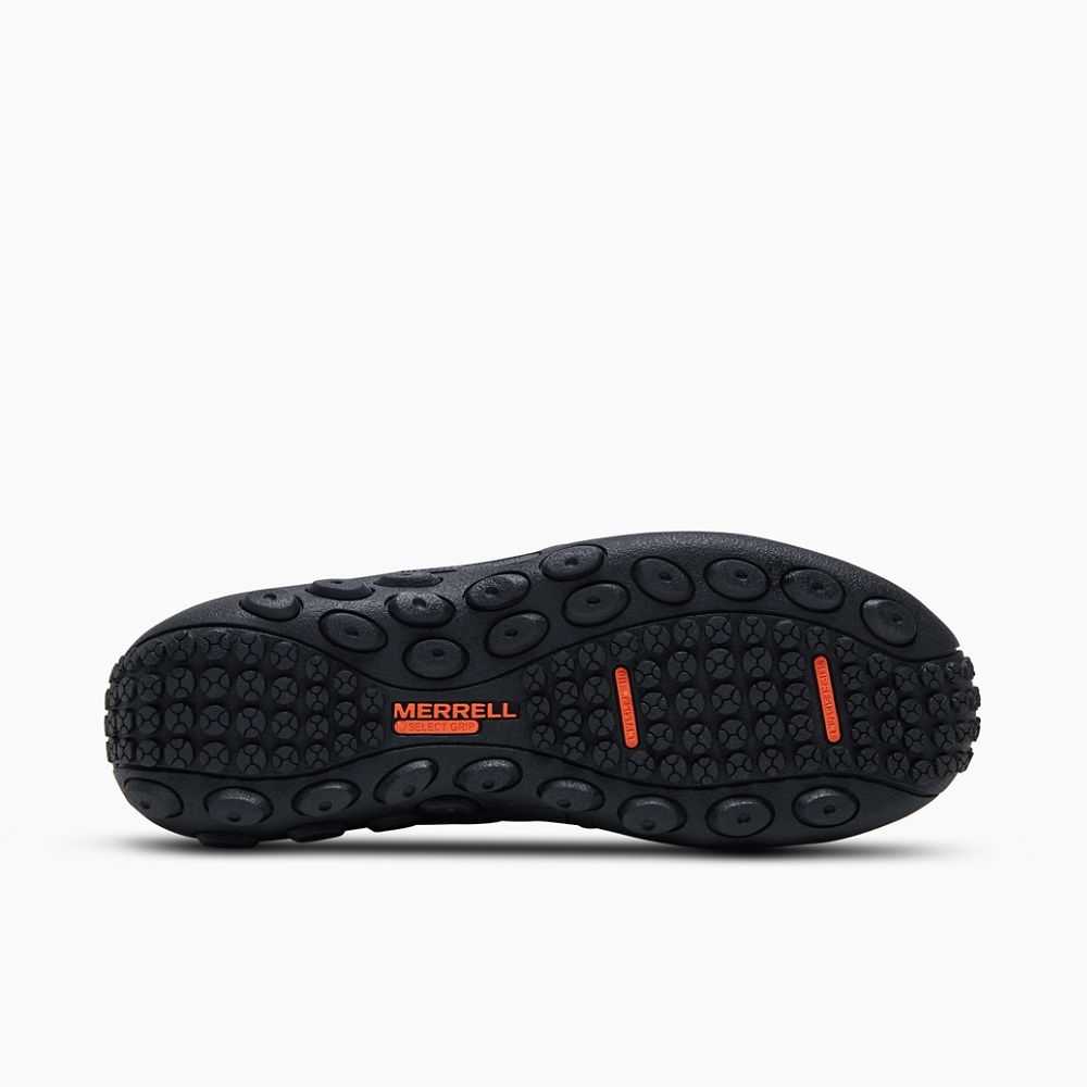 Men's Merrell Jungle Moc Leather Comp Toe SD+ Wide Width Work Shoes Black | Israel-0893647