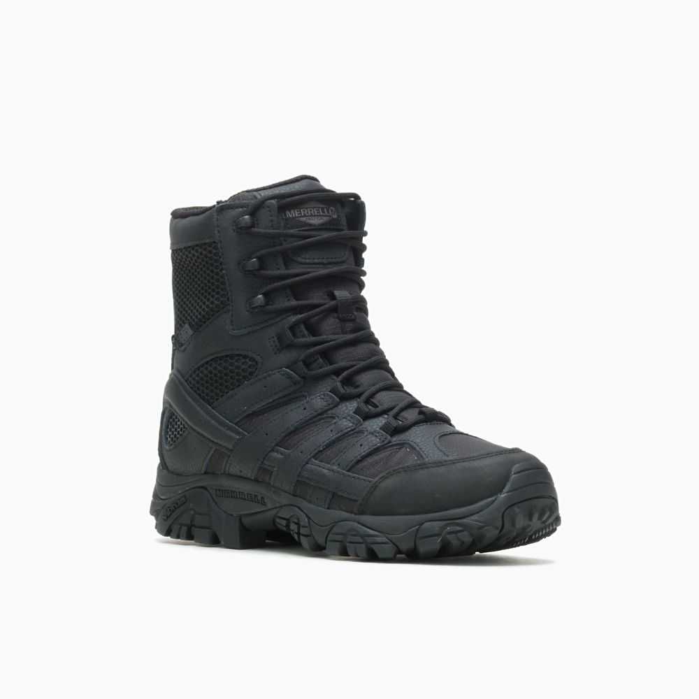 Men's Merrell Moab 2 8 Tactical Waterproof Work Boots Black | Israel-123807