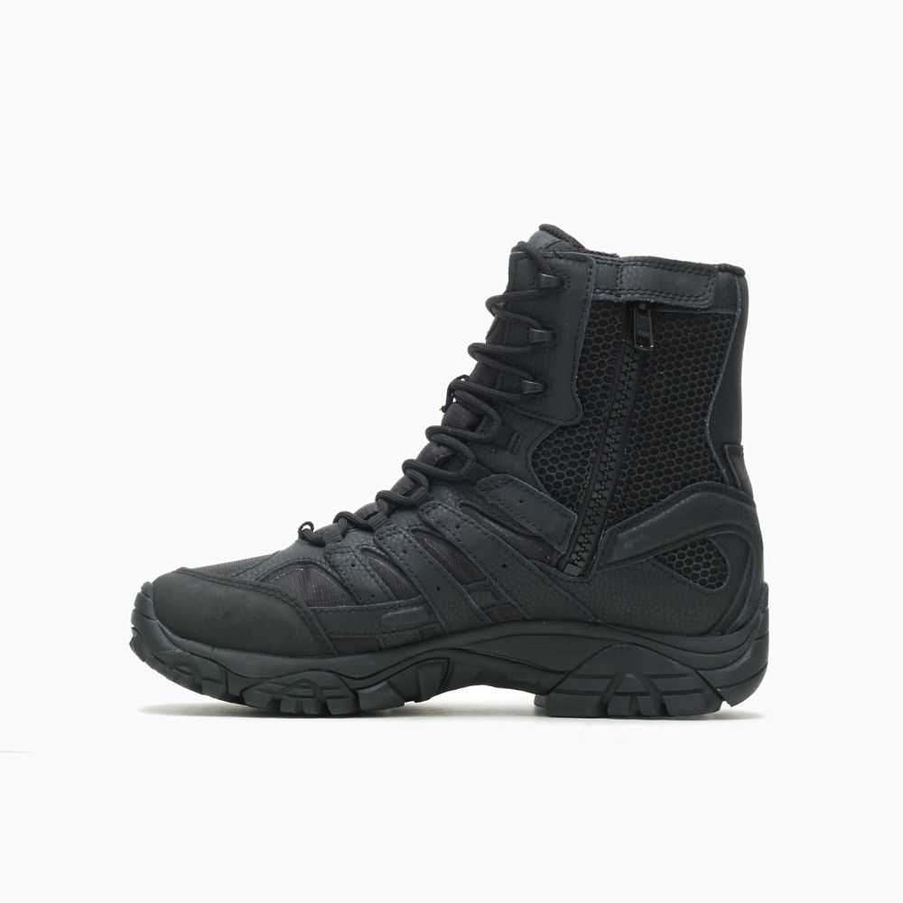 Men's Merrell Moab 2 8 Tactical Waterproof Work Boots Black | Israel-123807