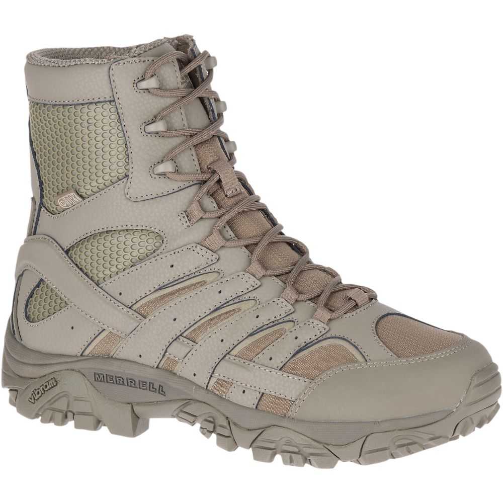 Men's Merrell Moab 2 8 Tactical Waterproof Work Boots Grey | Israel-329486