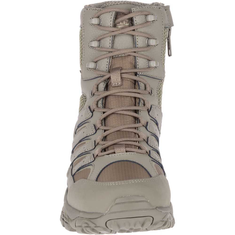 Men's Merrell Moab 2 8 Tactical Waterproof Work Boots Grey | Israel-329486