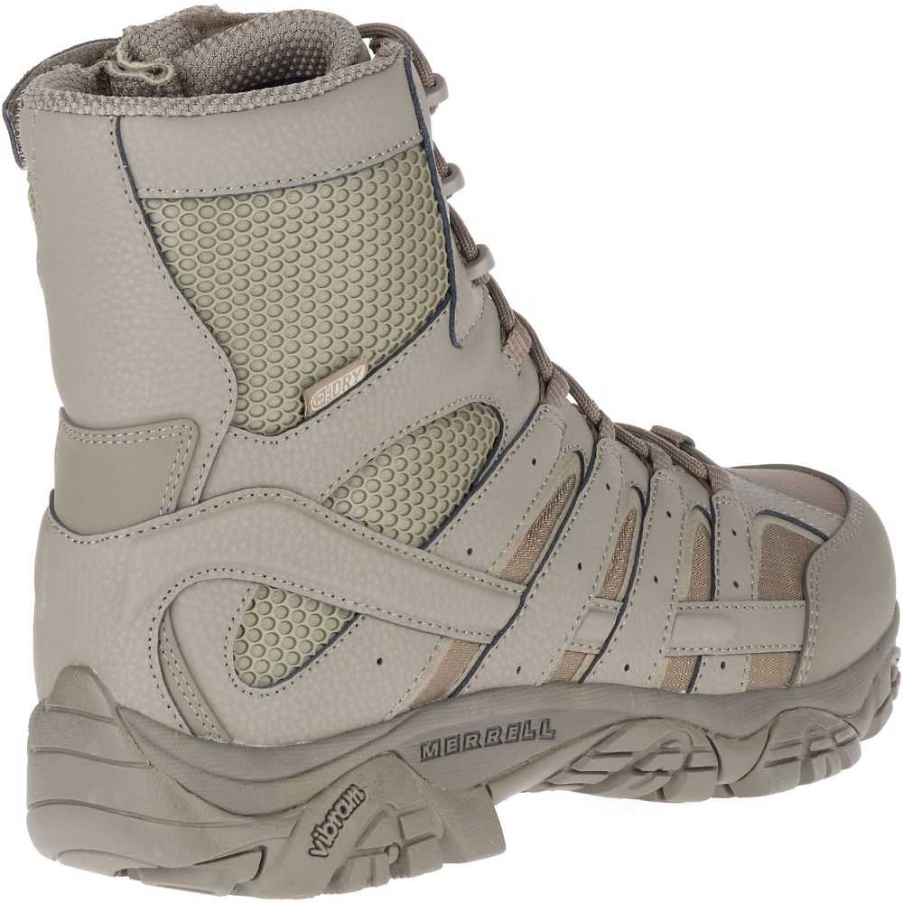 Men's Merrell Moab 2 8 Tactical Waterproof Work Boots Grey | Israel-329486