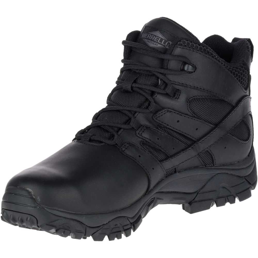 Men's Merrell Moab 2 Mid Tactical Response Waterproof Tactical Boots Black | Israel-041872